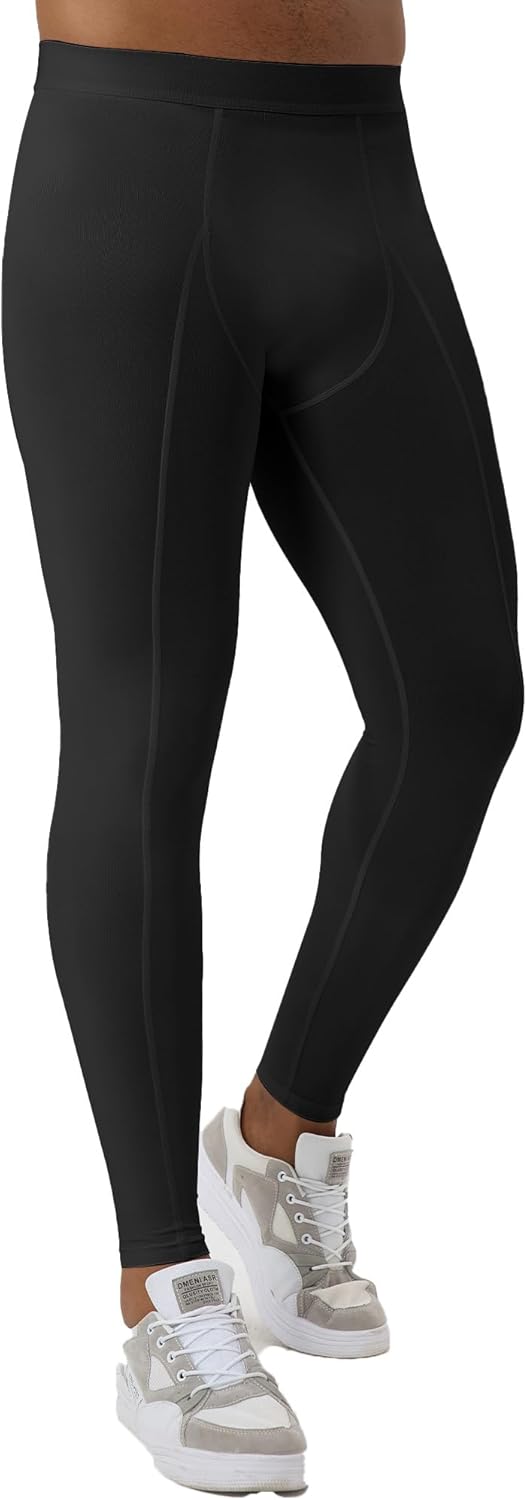 Men's Compression Pants Running Leggings Workout Gym Football Tights Athletic Cool Dry Sports Yoga Base Layer Pants
