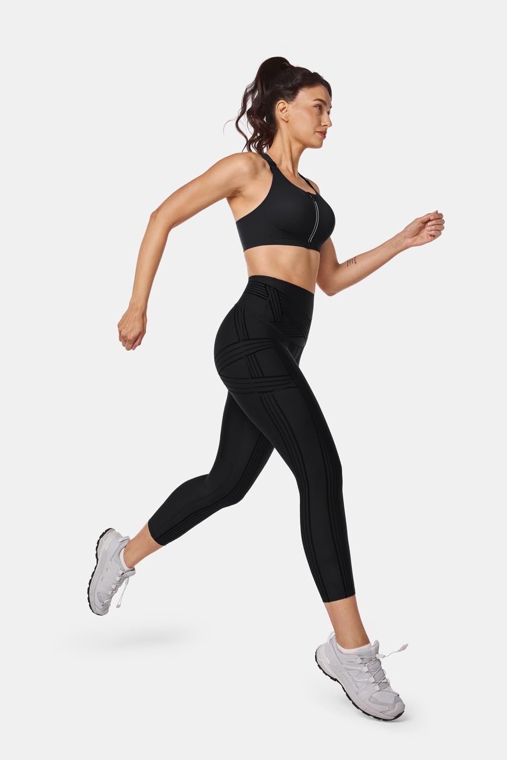 Powerband Resistance Leggings for Women 7 8 Length u2013Sculpting Compression with Built-in Bands Reversible Wear Powerband Resistance Leggings for Women 7 8 Length u2013Sculpting Compression with Built-in Bands Reversible Wear