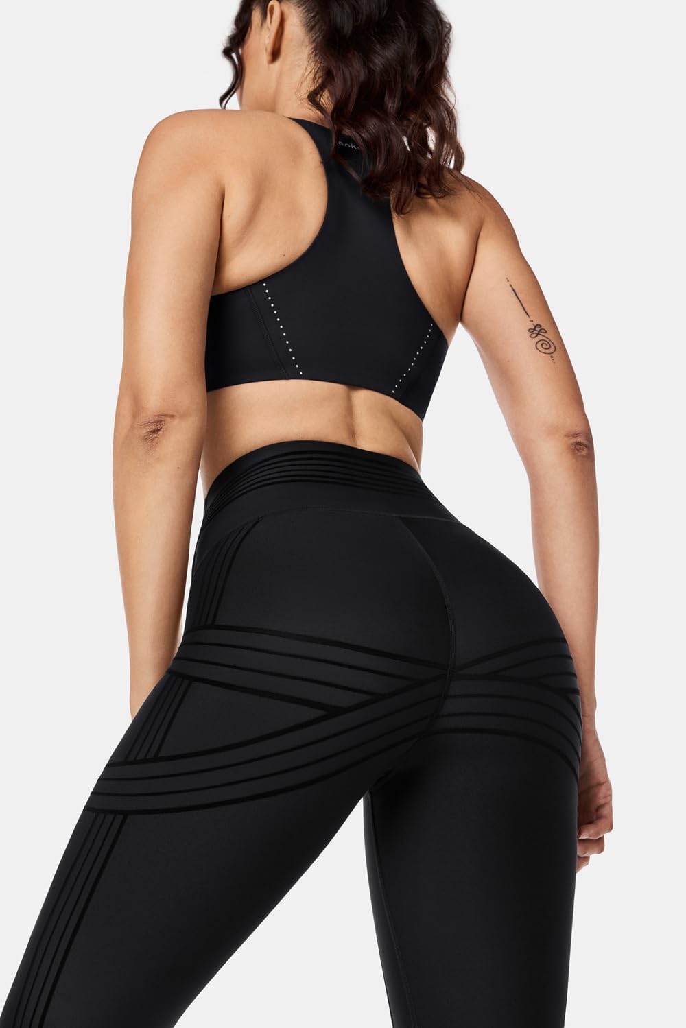 Powerband Resistance Leggings for Women 7 8 Length u2013Sculpting Compression with Built-in Bands Reversible Wear Powerband Resistance Leggings for Women 7 8 Length u2013Sculpting Compression with Built-in Bands Reversible Wear