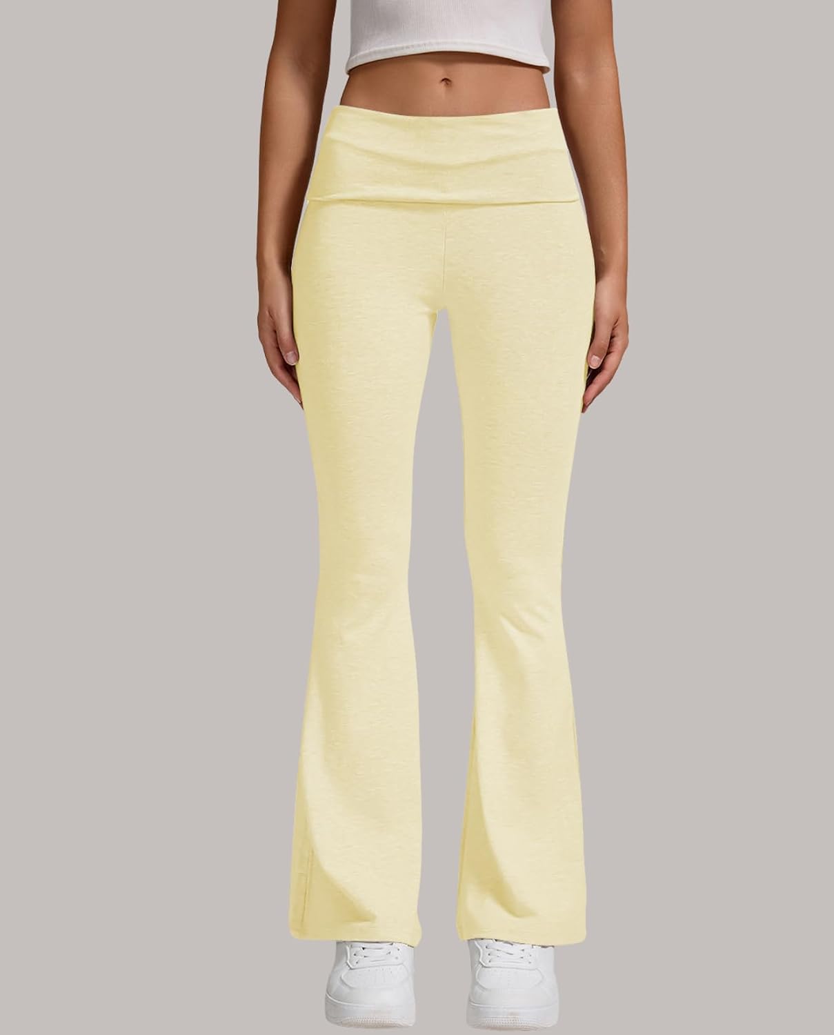 Leggings for Women Casual Exercise Low Waisted Stylish Yoga Long Flare Leggings for Gyms and Fashionable Outfits