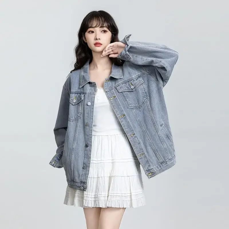 Women's Loose Solid Color Oversize Jacket Mid-Length Casual Top