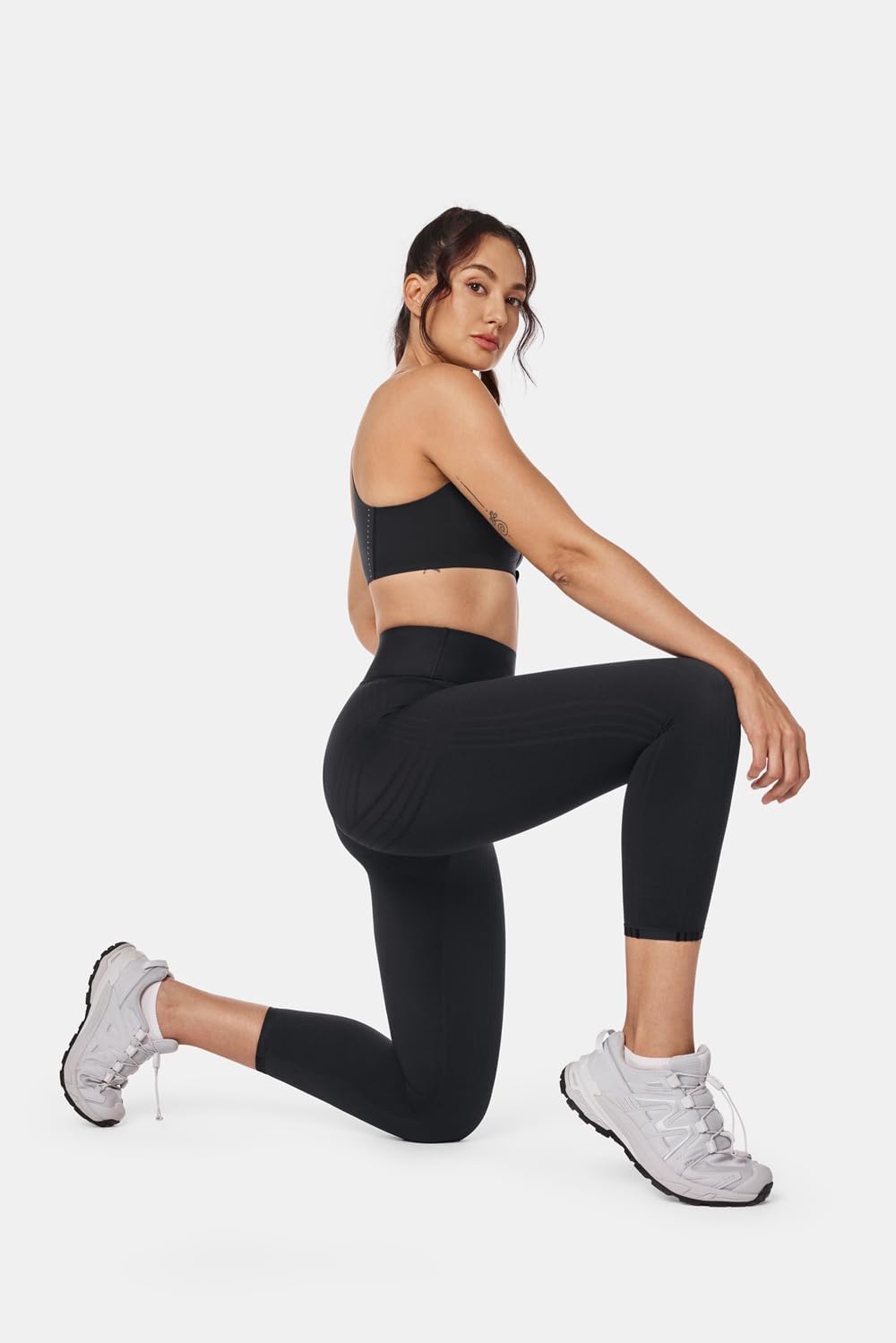 Powerband Resistance Leggings for Women 7 8 Length u2013Sculpting Compression with Built-in Bands Reversible Wear Powerband Resistance Leggings for Women 7 8 Length u2013Sculpting Compression with Built-in Bands Reversible Wear