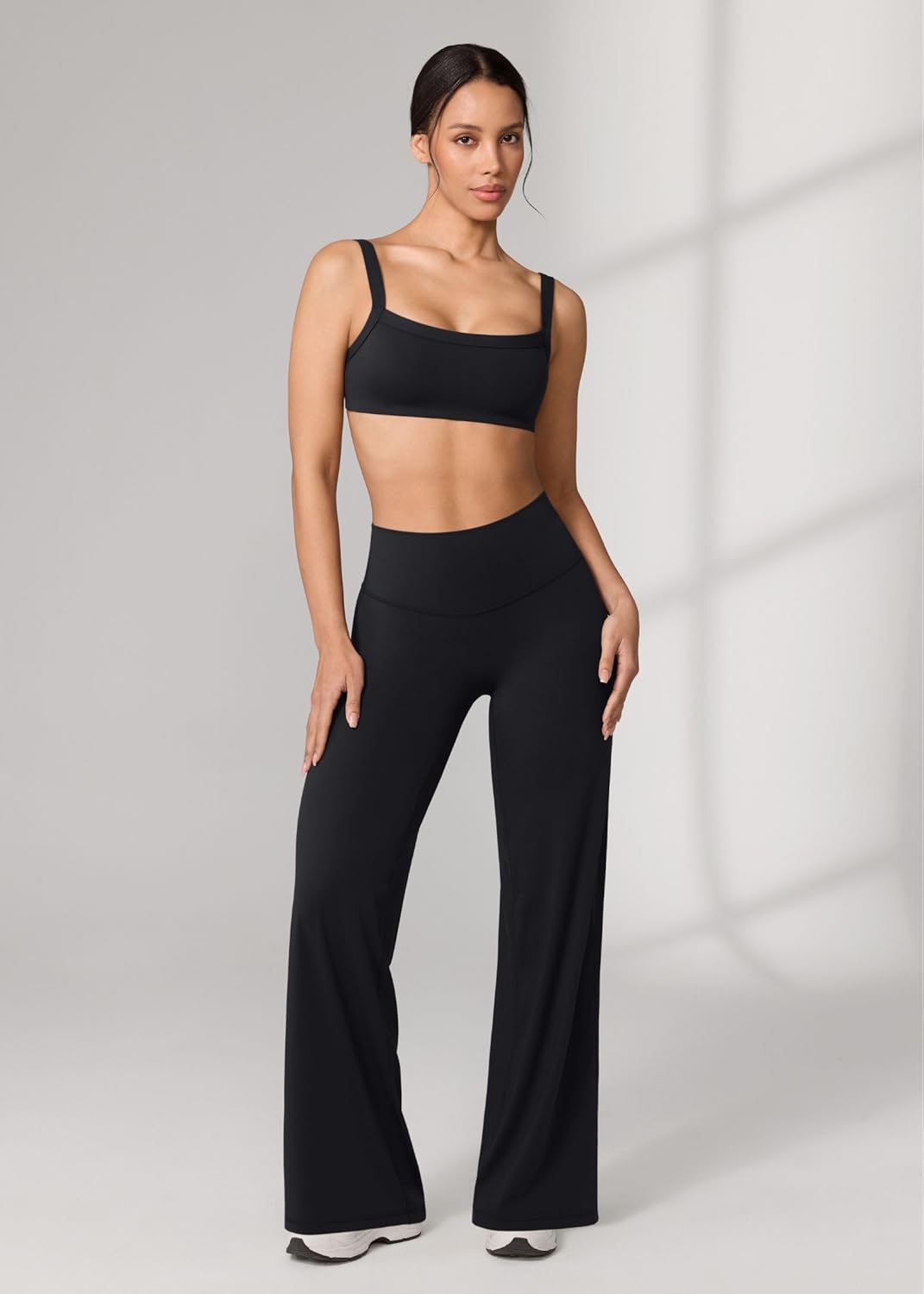 No Front Seam High Waisted Straight Leg Leggings for Women Wide Leg Yoga Pants Buttery Soft No Front Seam High Waisted Straight Leg Leggings for Women Wide Leg Yoga Pants Buttery Soft