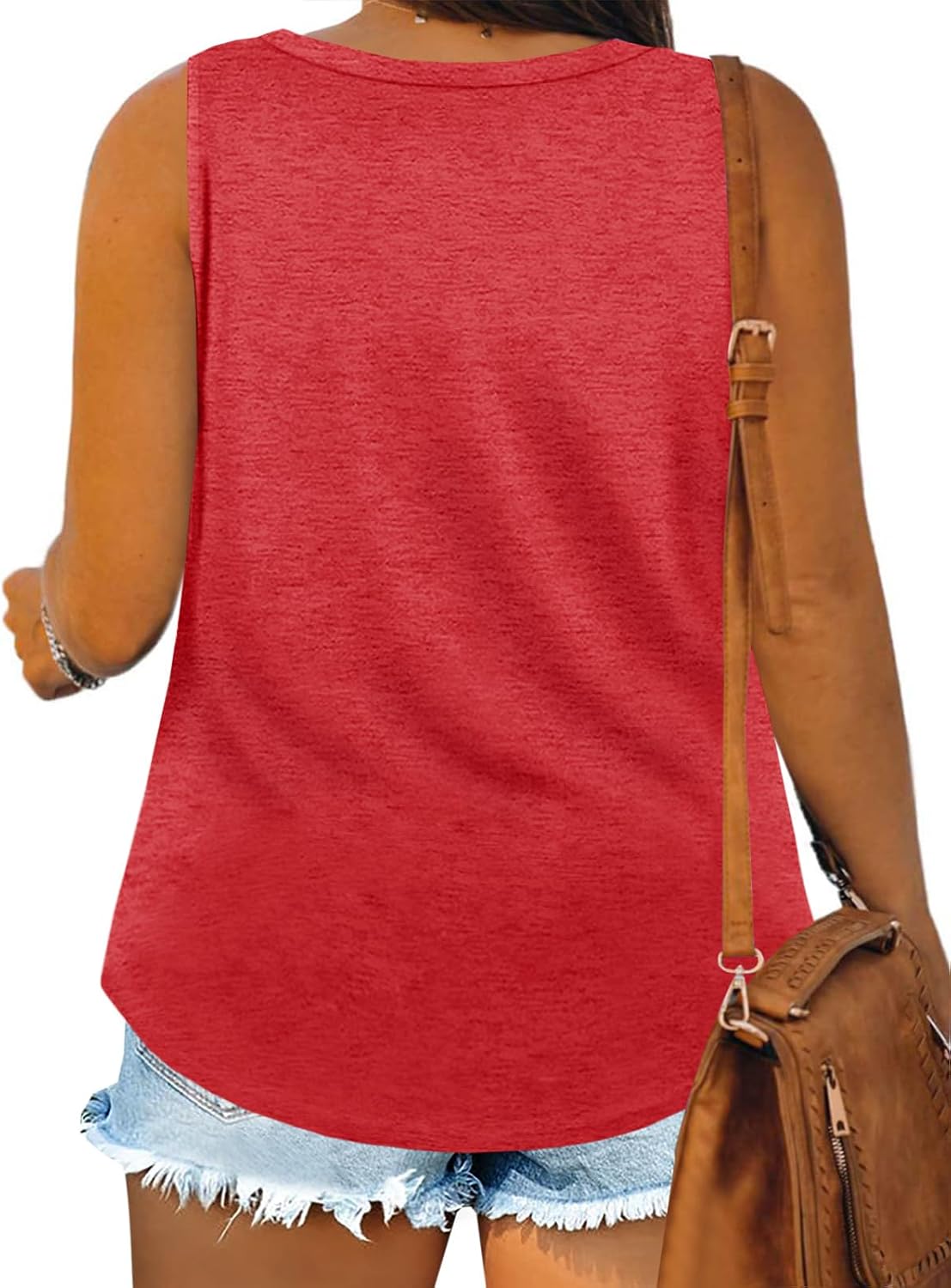 Tank Tops for Women Summer Sleeveless Scoop Neck T-Shirts Tops Casual Tees Tunics Shirts