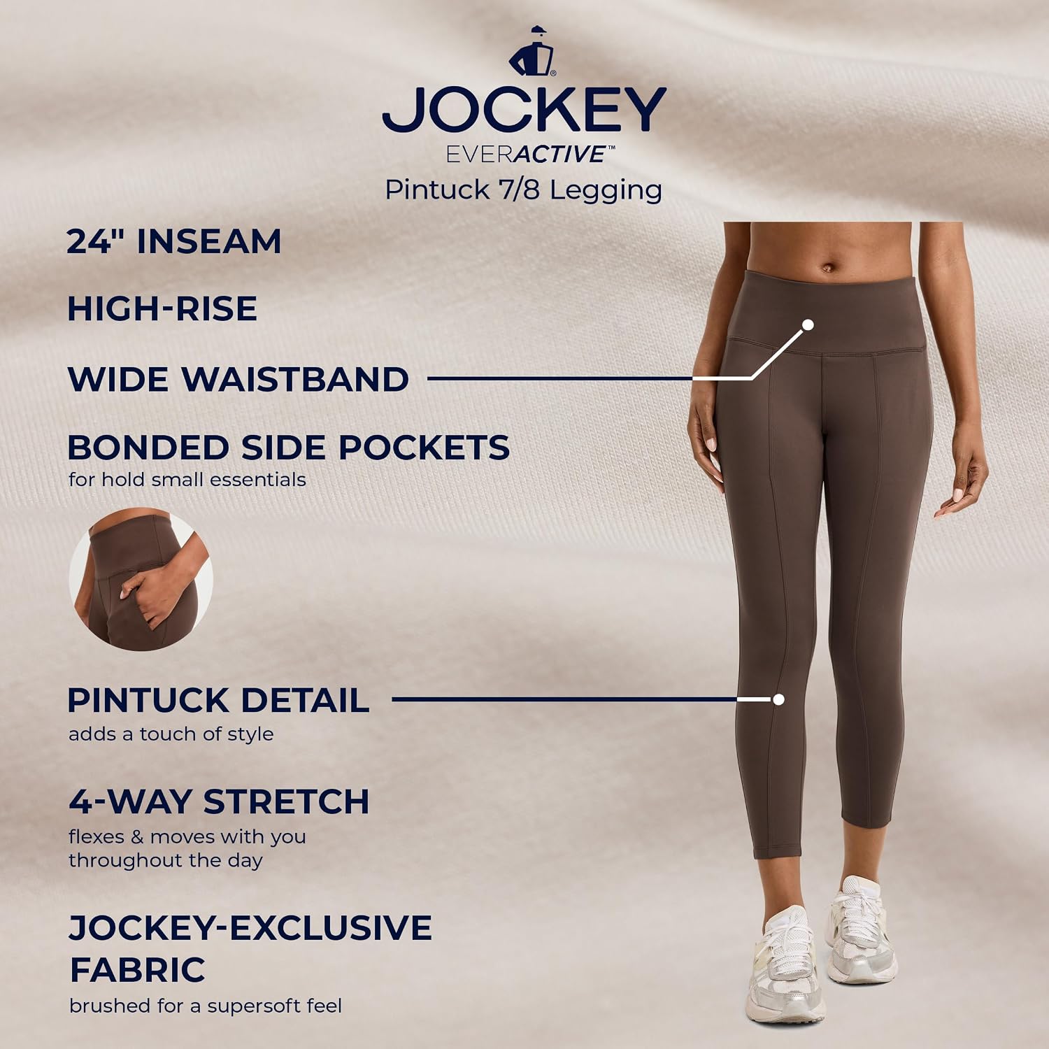 Women's Pintuck Pocket Crop Leggings Women's Pintuck Pocket Crop Leggings