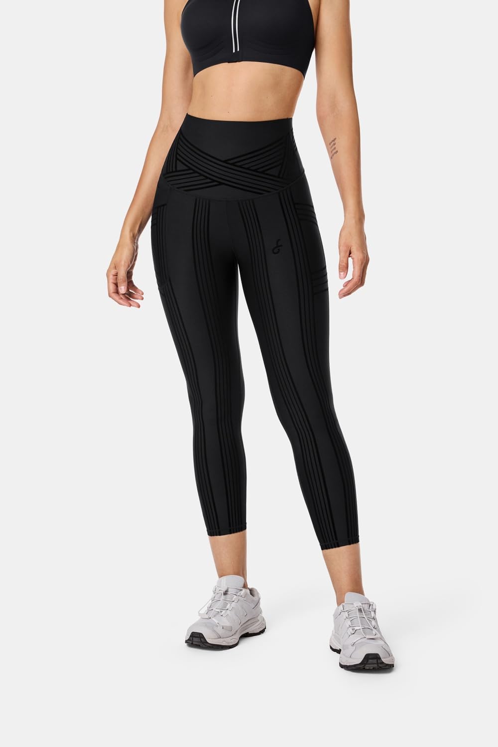 Powerband Resistance Leggings for Women 7 8 Length u2013Sculpting Compression with Built-in Bands Reversible Wear Powerband Resistance Leggings for Women 7 8 Length u2013Sculpting Compression with Built-in Bands Reversible Wear