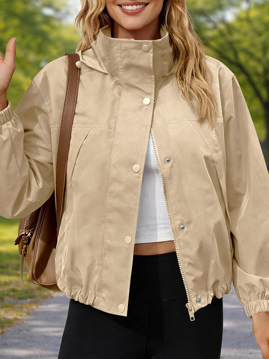 Womens Lightweight Jacket Windbreaker Hooded Athletic Sun Protection Outerwear Hiking Jackets Spring Coats