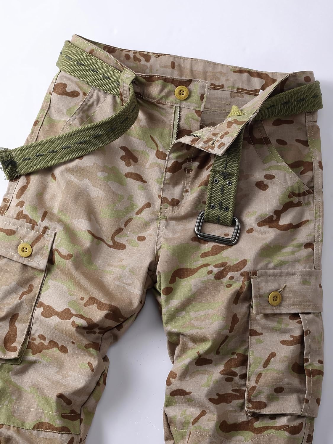 Men's Camo Cargo Work Pants Ripstop Lightweight Wild Army Military BDU Outdoor Trousers with 8 Pocktets No Belt Men's Camo Cargo Work Pants Ripstop Lightweight Wild Army Military BDU Outdoor Trousers with 8 Pocktets No Belt