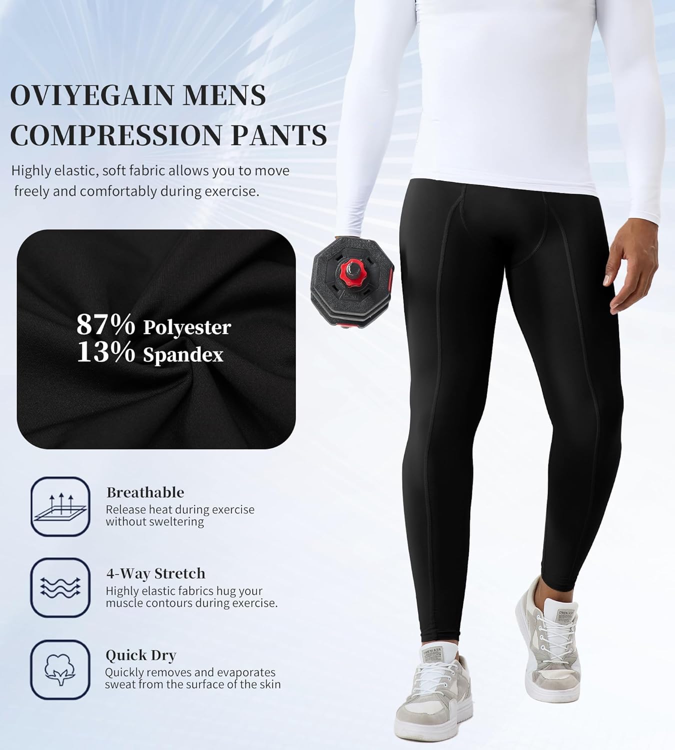 Men's Compression Pants Running Leggings Workout Gym Football Tights Athletic Cool Dry Sports Yoga Base Layer Pants Men's Compression Pants Running Leggings Workout Gym Football Tights Athletic Cool Dry Sports Yoga Base Layer Pants