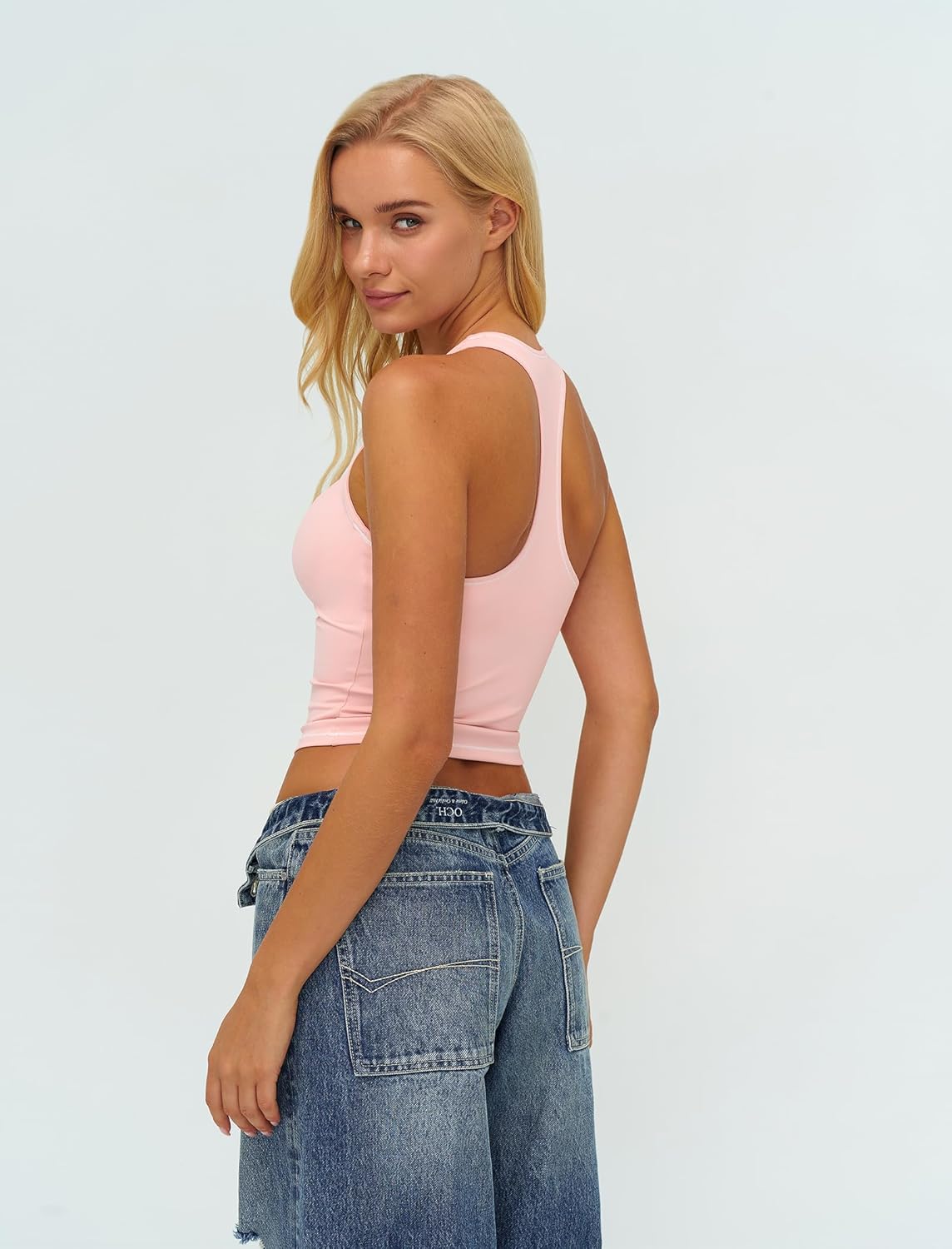 Women's Yoga Jogger Compression Contrast Tank Top Tummy Control Bell Bottom Flare Pants Leggings Running Outfits Women's Yoga Jogger Compression Contrast Tank Top Tummy Control Bell Bottom Flare Pants Leggings Running Outfits