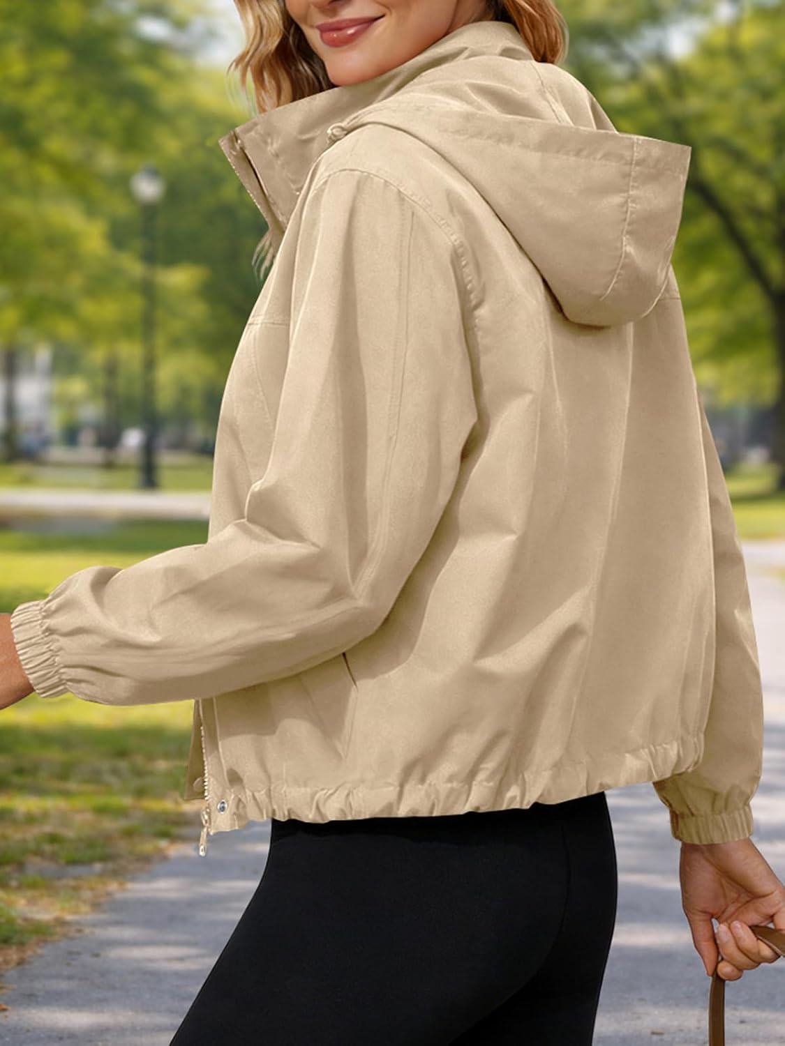 Womens Lightweight Jacket Windbreaker Hooded Athletic Sun Protection Outerwear Hiking Jackets Spring Coats