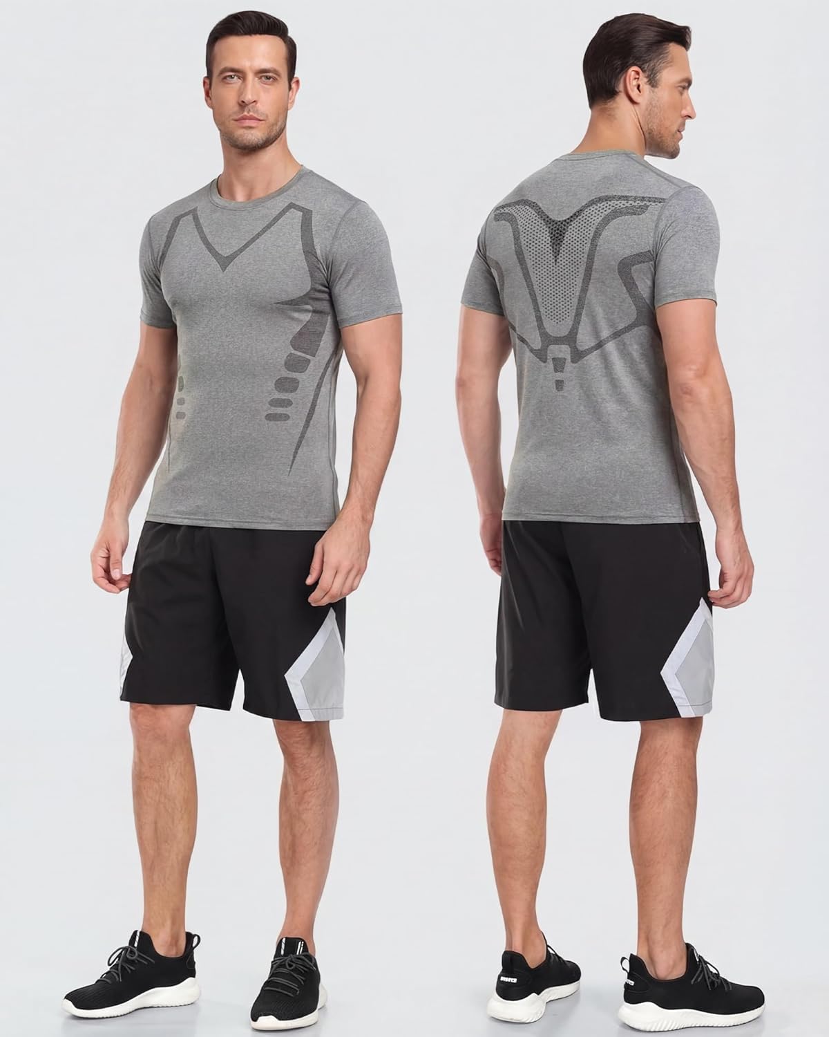 Workout Shirts for Men Quick Dry Athletic Gym Active T Shirt for Running Breathable Outdoor Training Shirts Workout Shirts for Men Quick Dry Athletic Gym Active T Shirt for Running Breathable Outdoor Training Shirts