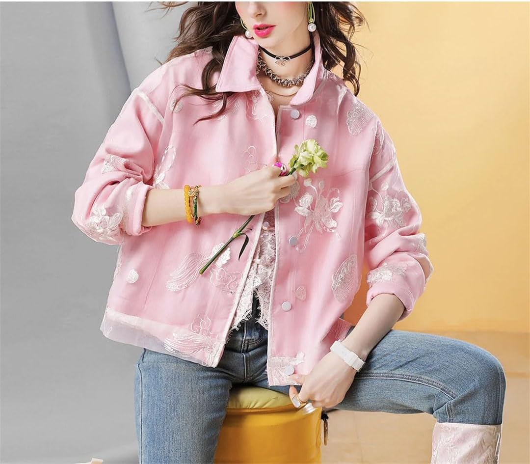 Women's Mesh Splicing Oversized Loose Casual Jacket Tops Women's Mesh Splicing Oversized Loose Casual Jacket Tops