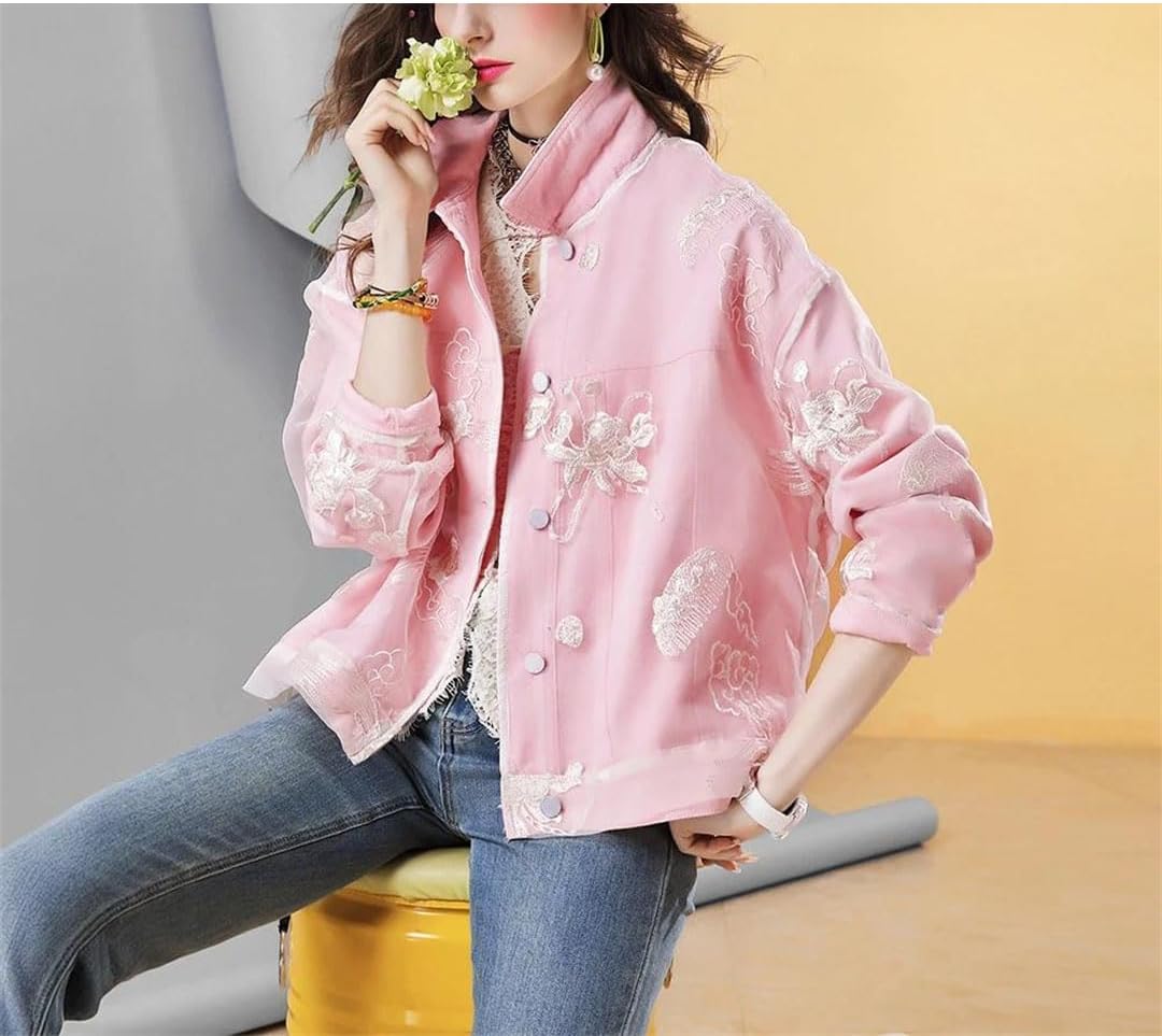 Women's Mesh Splicing Oversized Loose Casual Jacket Tops Women's Mesh Splicing Oversized Loose Casual Jacket Tops