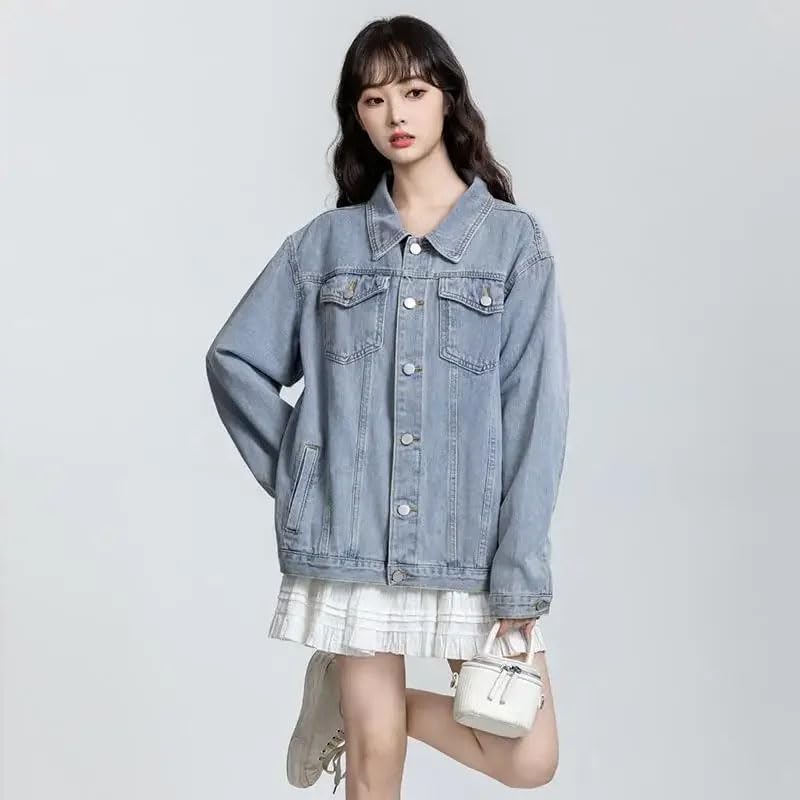 Women's Loose Solid Color Oversize Jacket Mid-Length Casual Top
