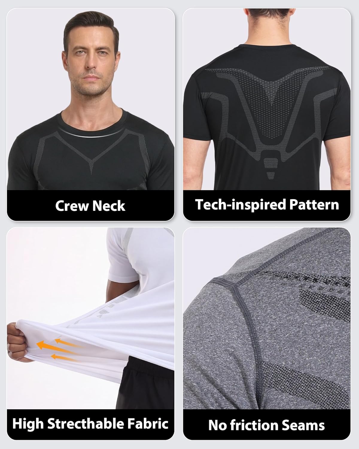 Workout Shirts for Men Quick Dry Athletic Gym Active T Shirt for Running Breathable Outdoor Training Shirts Workout Shirts for Men Quick Dry Athletic Gym Active T Shirt for Running Breathable Outdoor Training Shirts