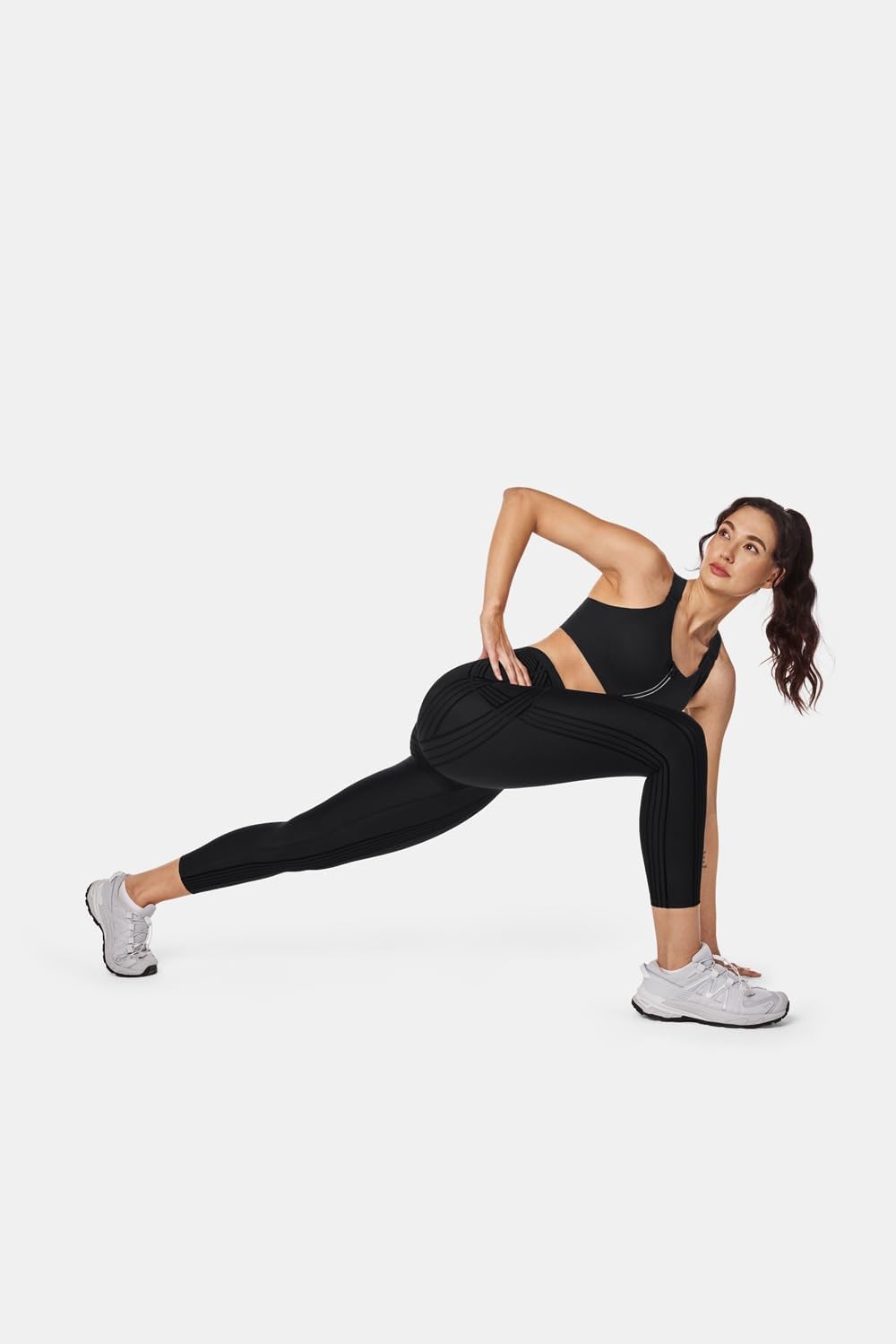 Powerband Resistance Leggings for Women 7 8 Length u2013Sculpting Compression with Built-in Bands Reversible Wear Powerband Resistance Leggings for Women 7 8 Length u2013Sculpting Compression with Built-in Bands Reversible Wear