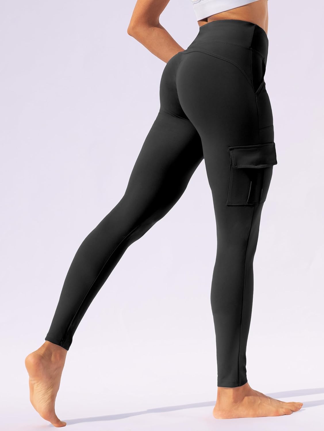 High Waisted Womens Leggings, Stretchy Yoga Cargo Pants with Pocktes Tummy Control Workout Leggings High Waisted Womens Leggings, Stretchy Yoga Cargo Pants with Pocktes Tummy Control Workout Leggings