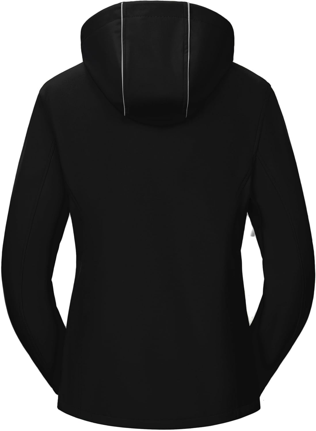 Women's Softshell Jacket Lightweight Fleece Lined Rain Jacket Waterproof Warm Windbreaker Coat With Removable Hood