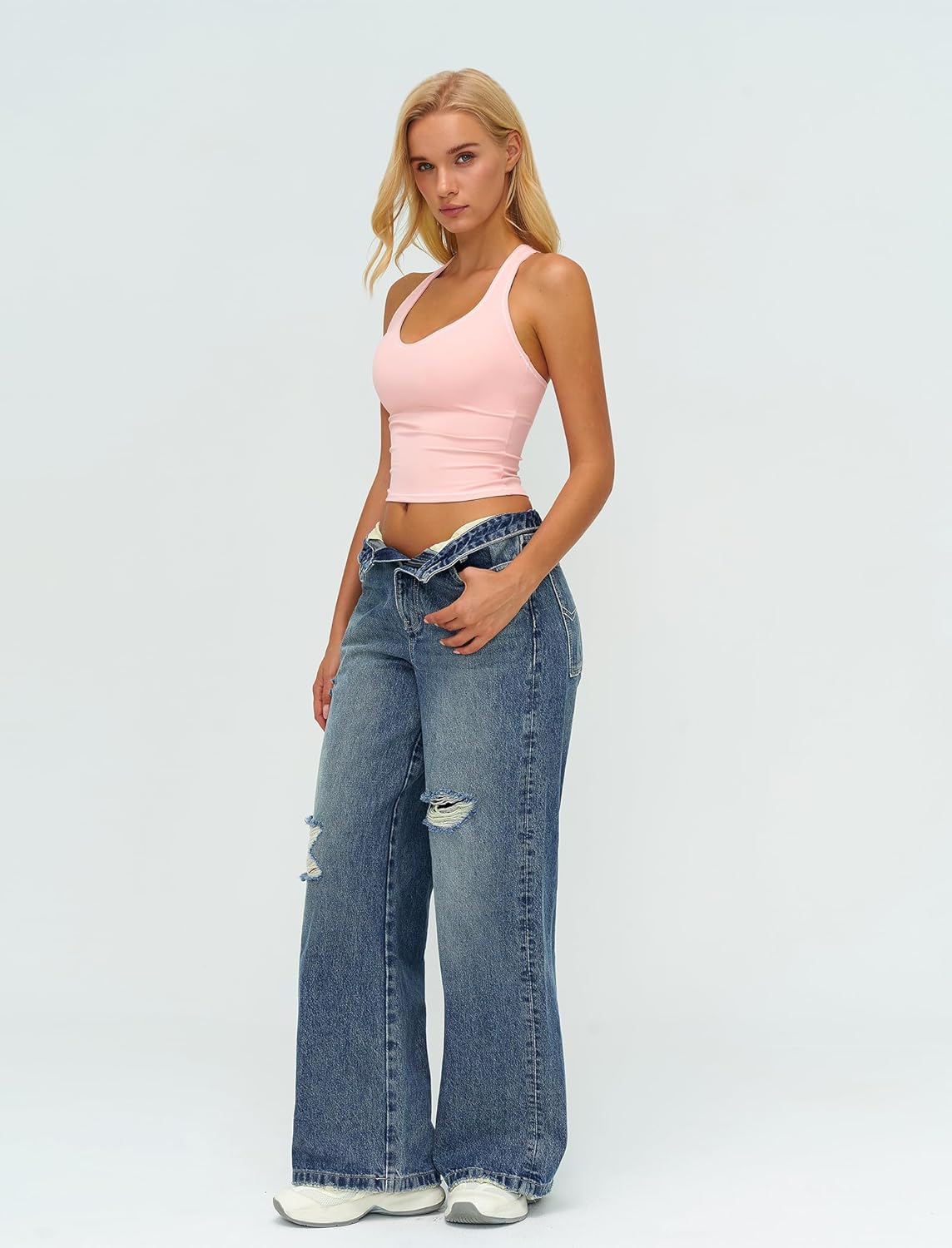 Women's Yoga Jogger Compression Contrast Tank Top Tummy Control Bell Bottom Flare Pants Leggings Running Outfits Women's Yoga Jogger Compression Contrast Tank Top Tummy Control Bell Bottom Flare Pants Leggings Running Outfits