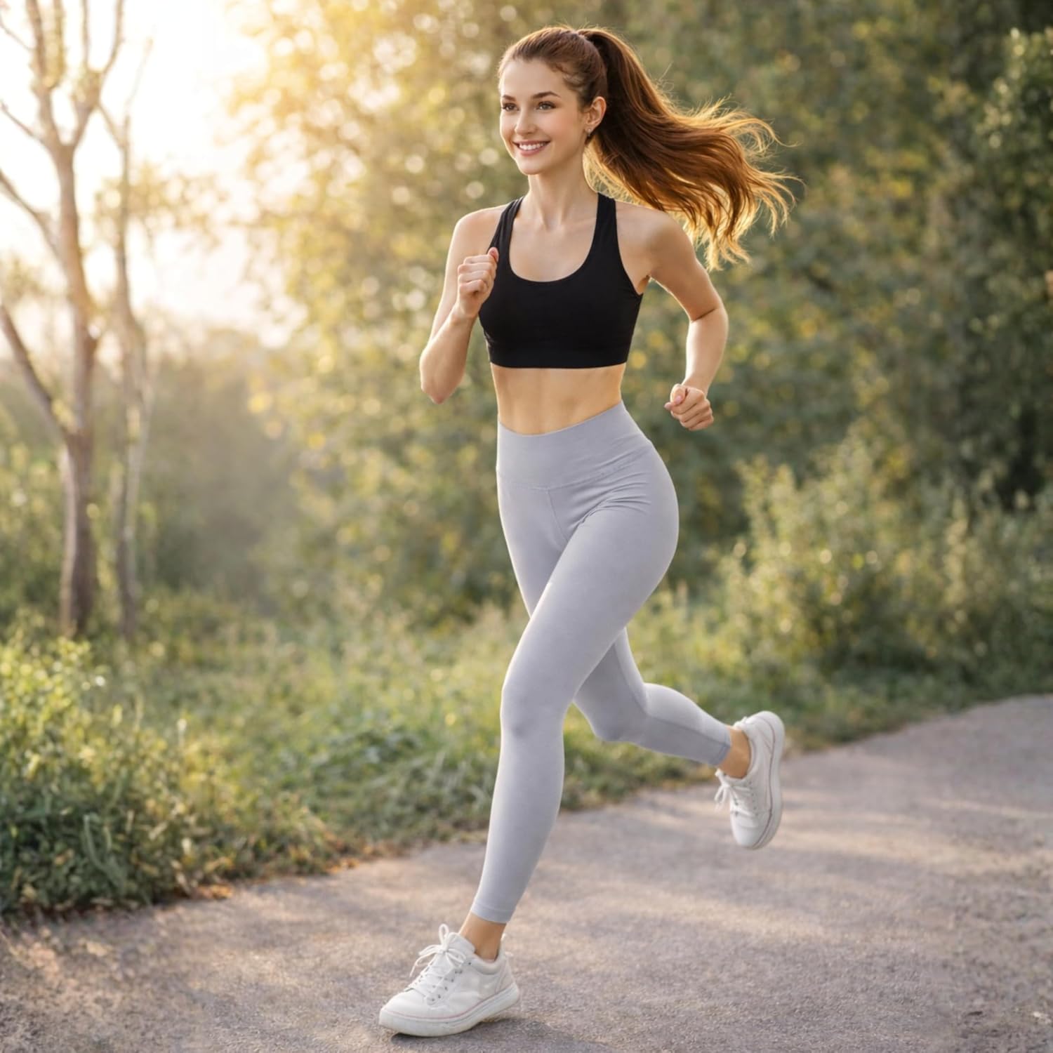 High Waist Yoga Leggings Women Workout Pants, Stretch Activewear, Non See Through Leggings