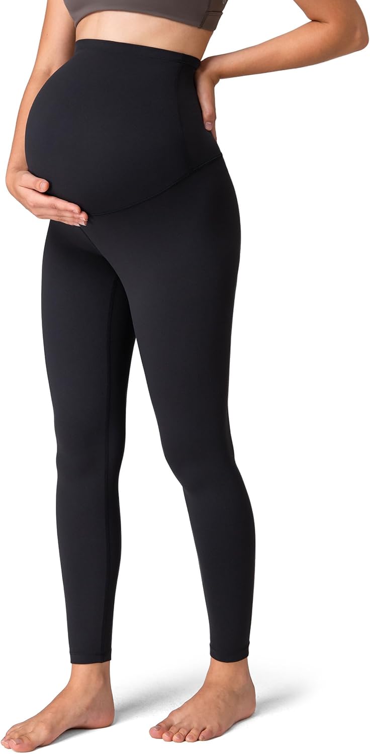 Womens Maternity Leggings Over The Belly Soft Workout Activewear Yoga Pregnancy Pants
