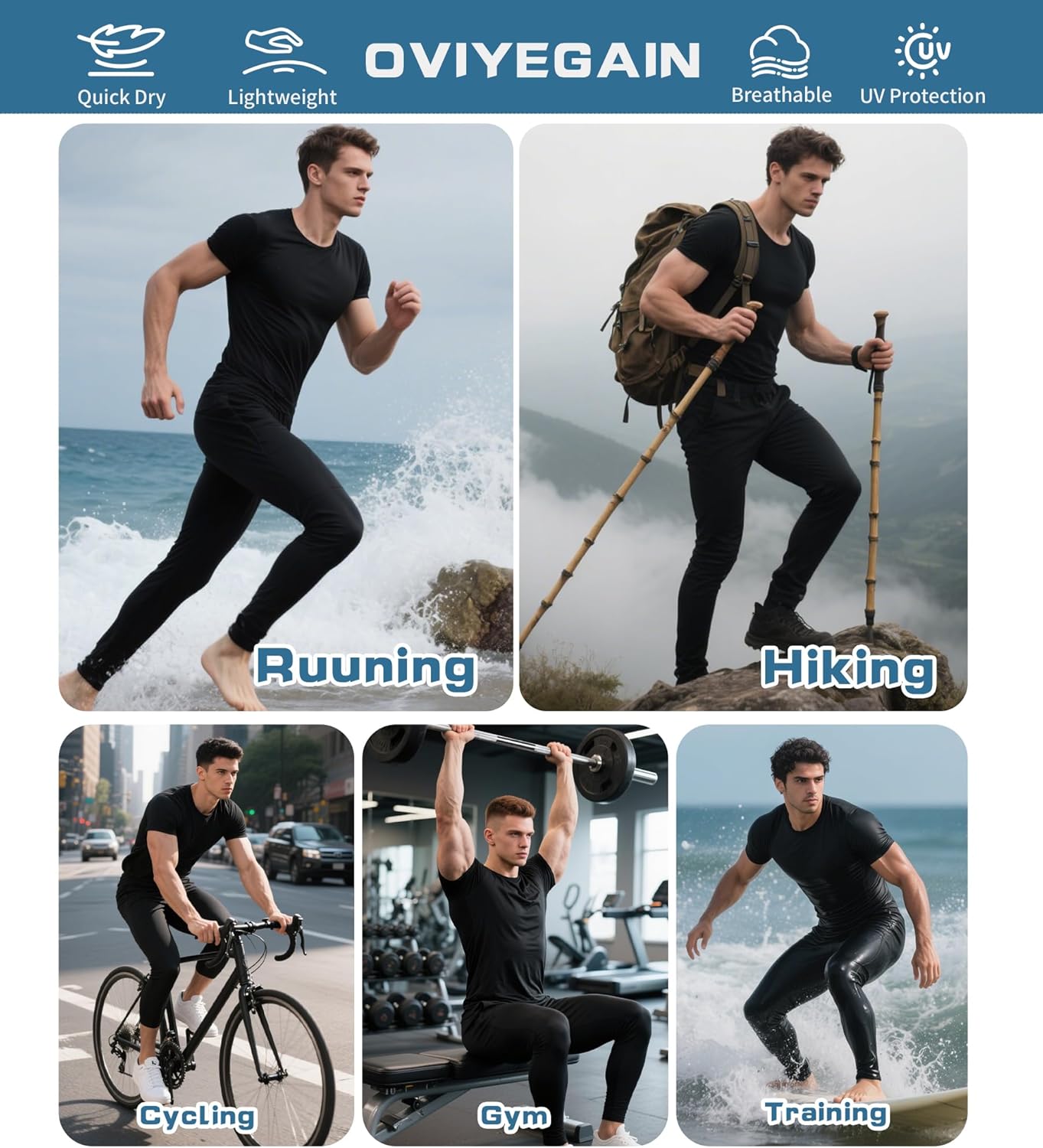 Men's Compression Pants Running Leggings Workout Gym Football Tights Athletic Cool Dry Sports Yoga Base Layer Pants Men's Compression Pants Running Leggings Workout Gym Football Tights Athletic Cool Dry Sports Yoga Base Layer Pants