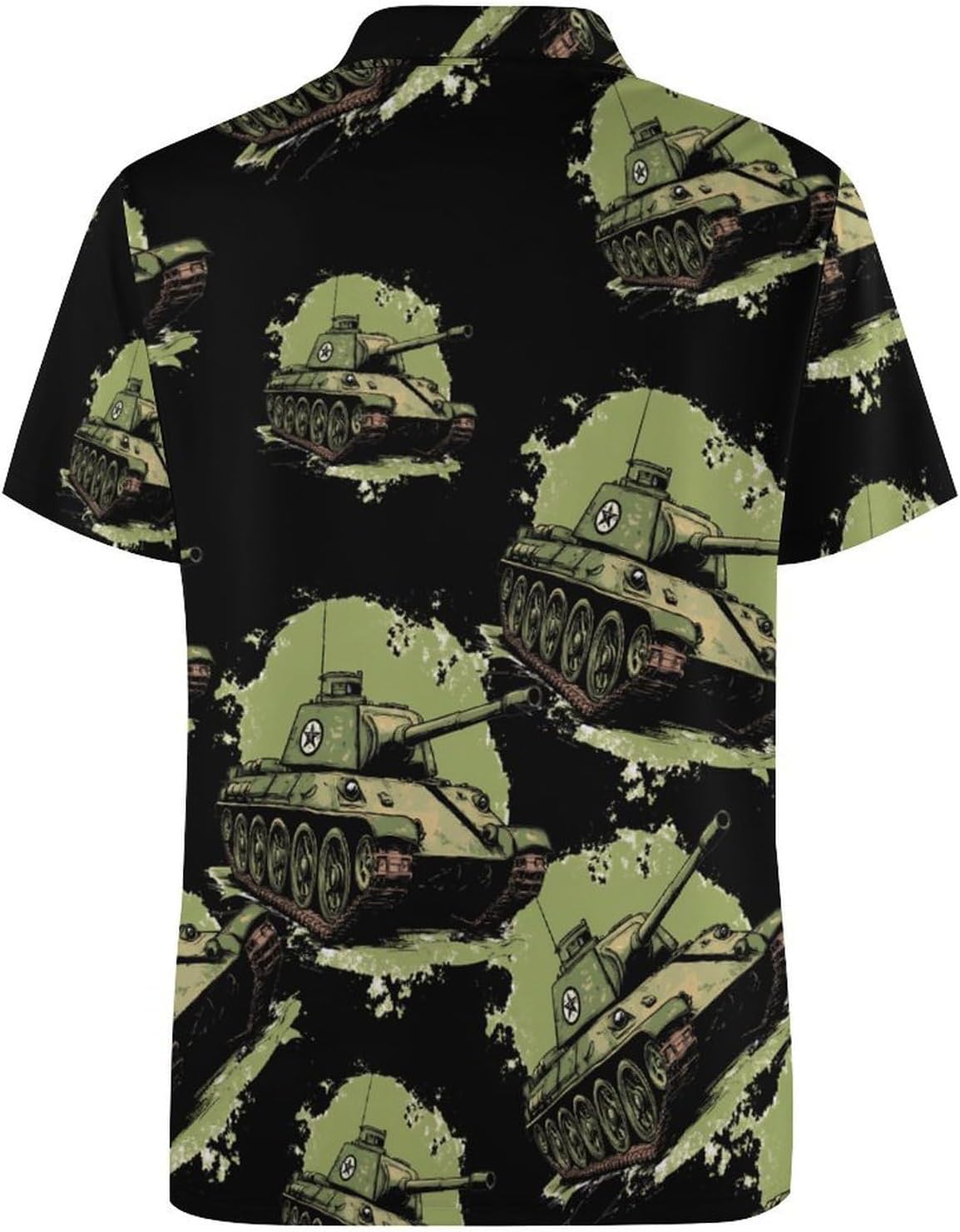 Tank Men's Polo Shirt Golf Summer T-Shirt Tops | three button clousure,collared,short sleeve,quick dry,fashion outfit